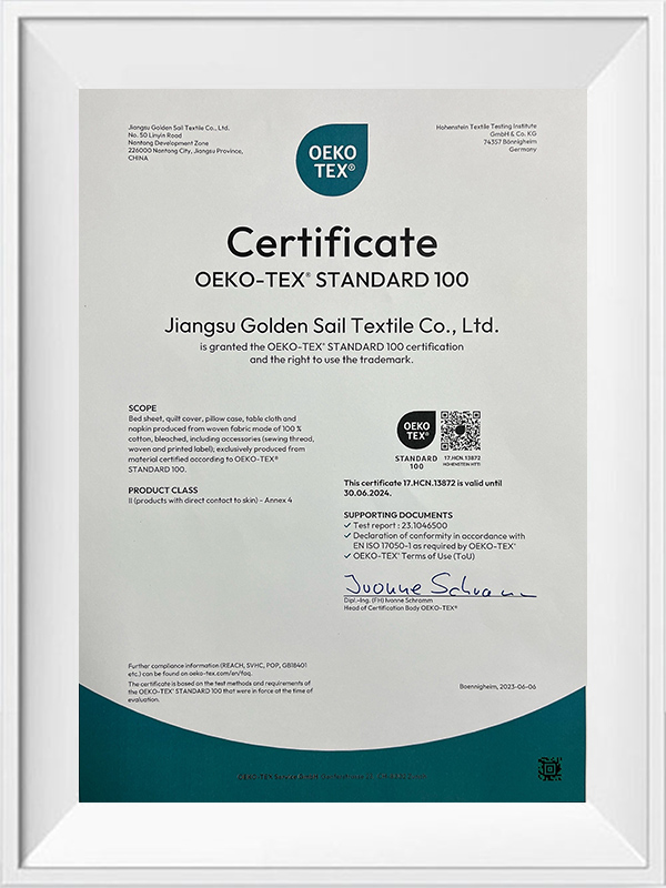 Certificatorium oeko-tex vexillum 100