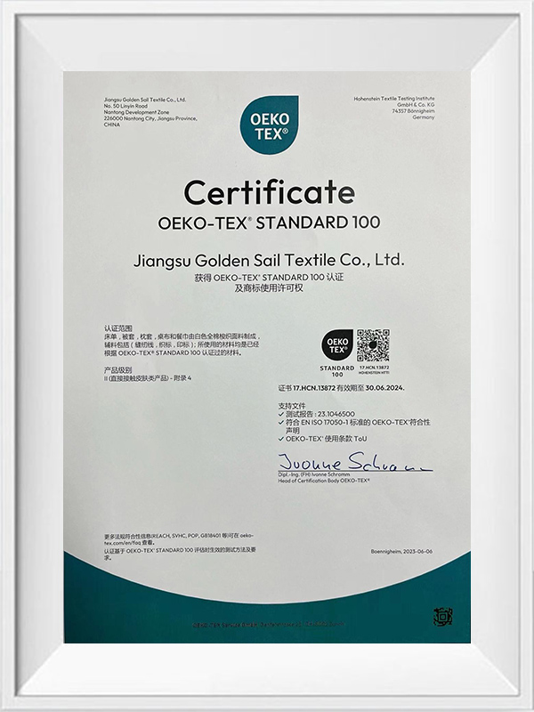 Certificatorium oeko-tex vexillum 100