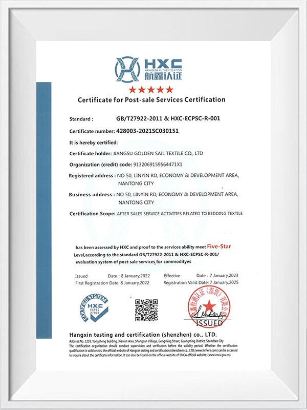 Testimonium pro post-venditionis officia certificatione