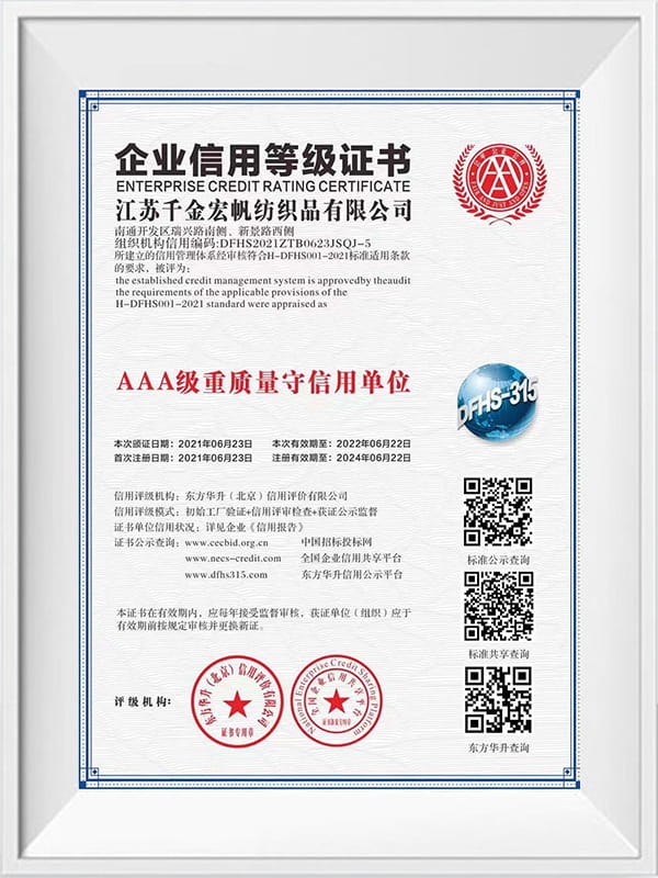 Enterprise fidem rating certificatorium