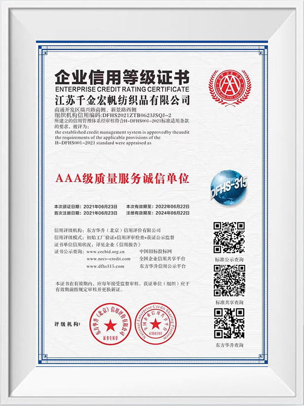Enterprise fidem rating certificatorium